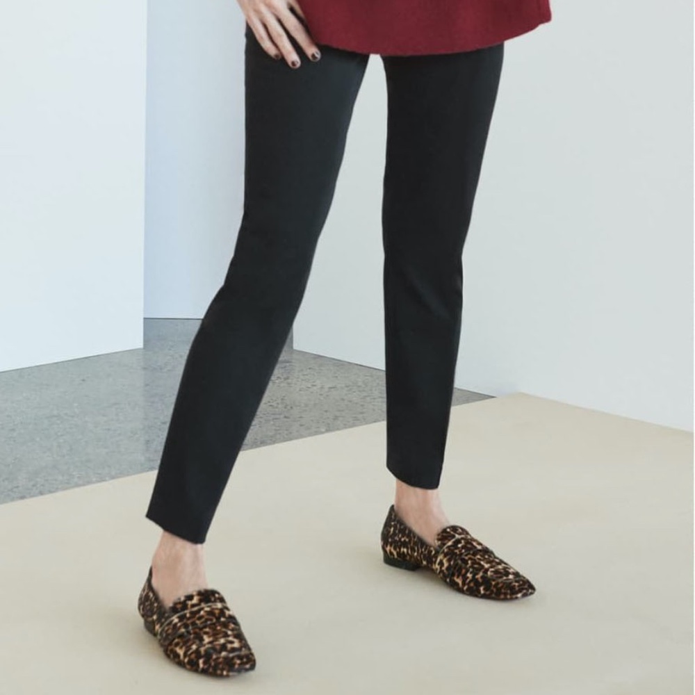 Halogen Lucy Genuine Calf Hair Loafer Chocolate Leopard 6M New in Box